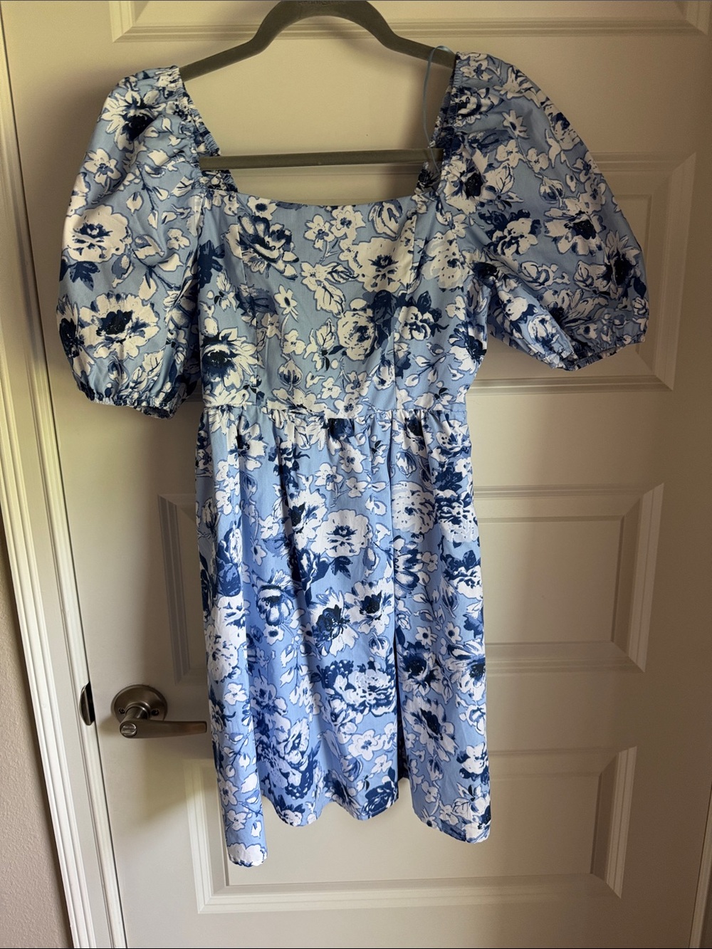 Short Blue Floral Dress